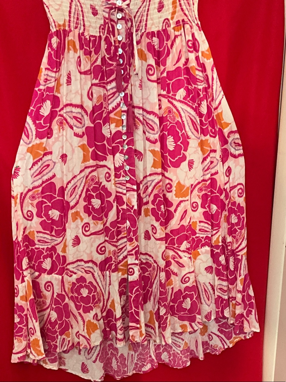 Nicole Miller hi-low floral skirt